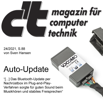 VOCOMO Bluetooth handsfree car kit with music streaming - c´t magazine test review - kX-2 BMW V3